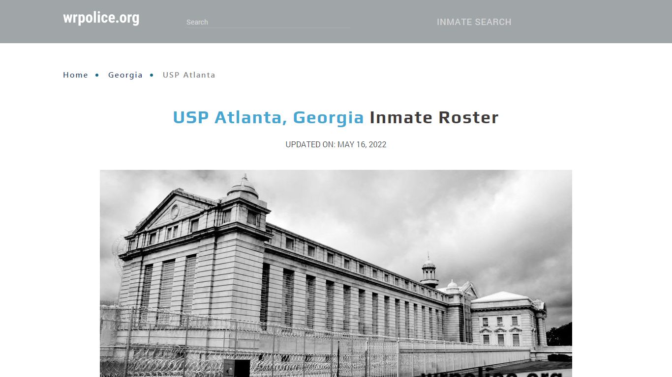 USP Atlanta, Georgia - Inmate Locator